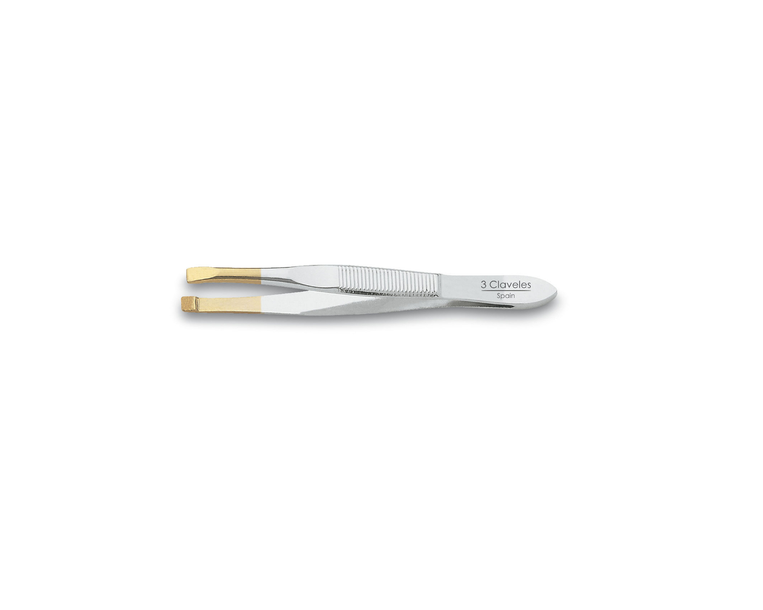 3 Claveles pinza depilar punta recta 8cm. 1 3 Claveles pinza depilar punta recta 8cm.
