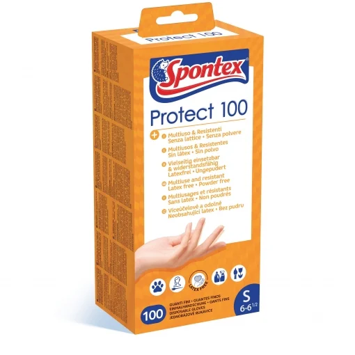 Guante Desechable Vinilo Spontex Protect 100 unidades